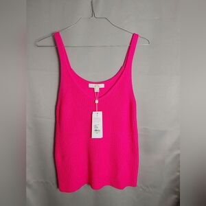 Lilly Pulitzer Bristow Sweater Tank in Passion Fruit Pink Large